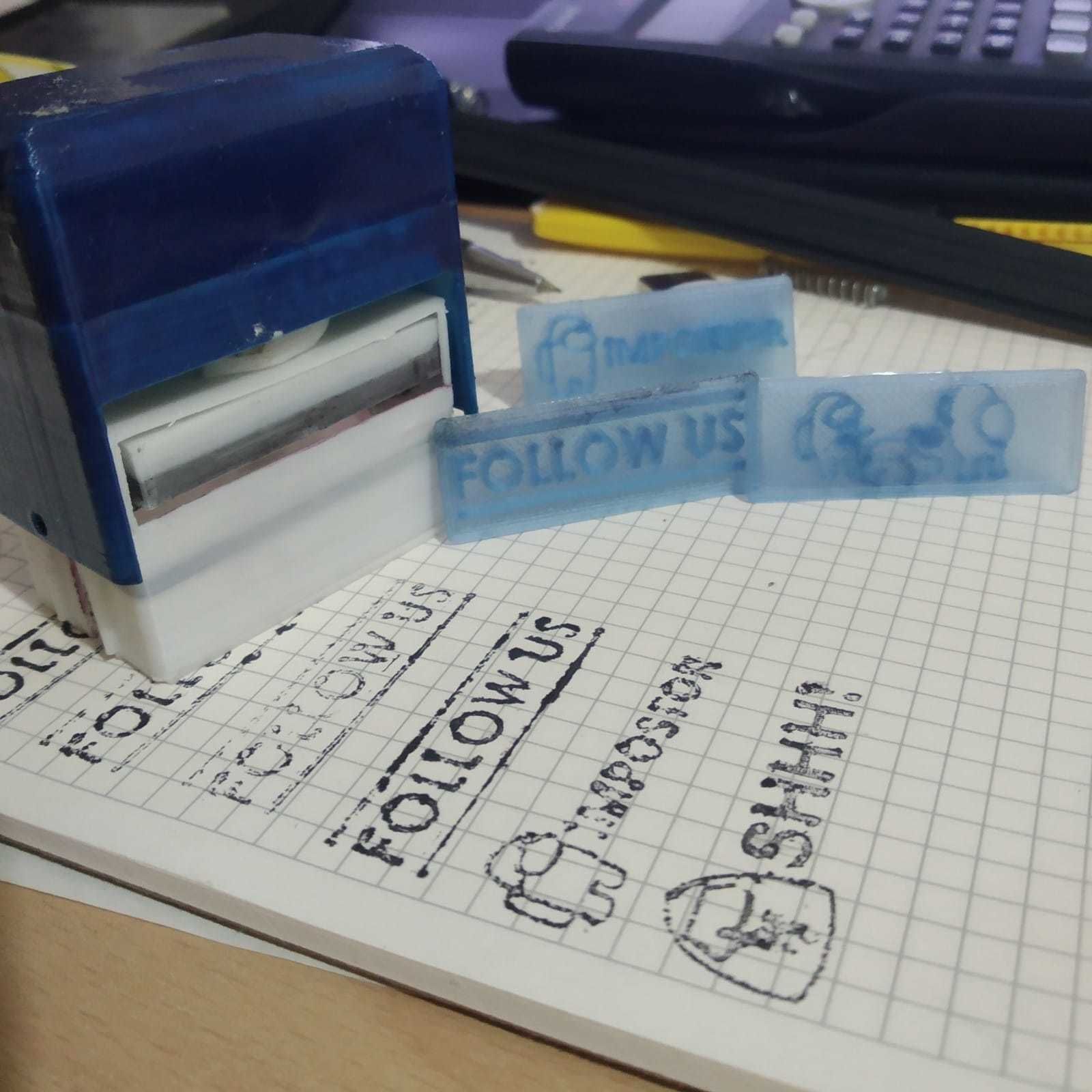 Fully 3D Printed Mechanical Self Ink Stamp 3D print model_2