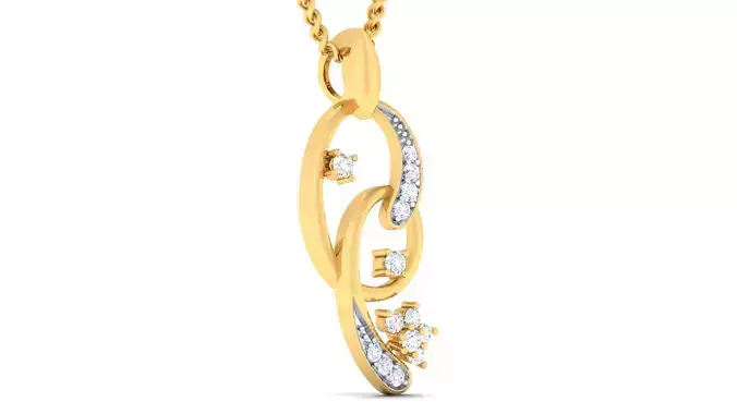 Women pendant earrings set 3dm mgx render detail 