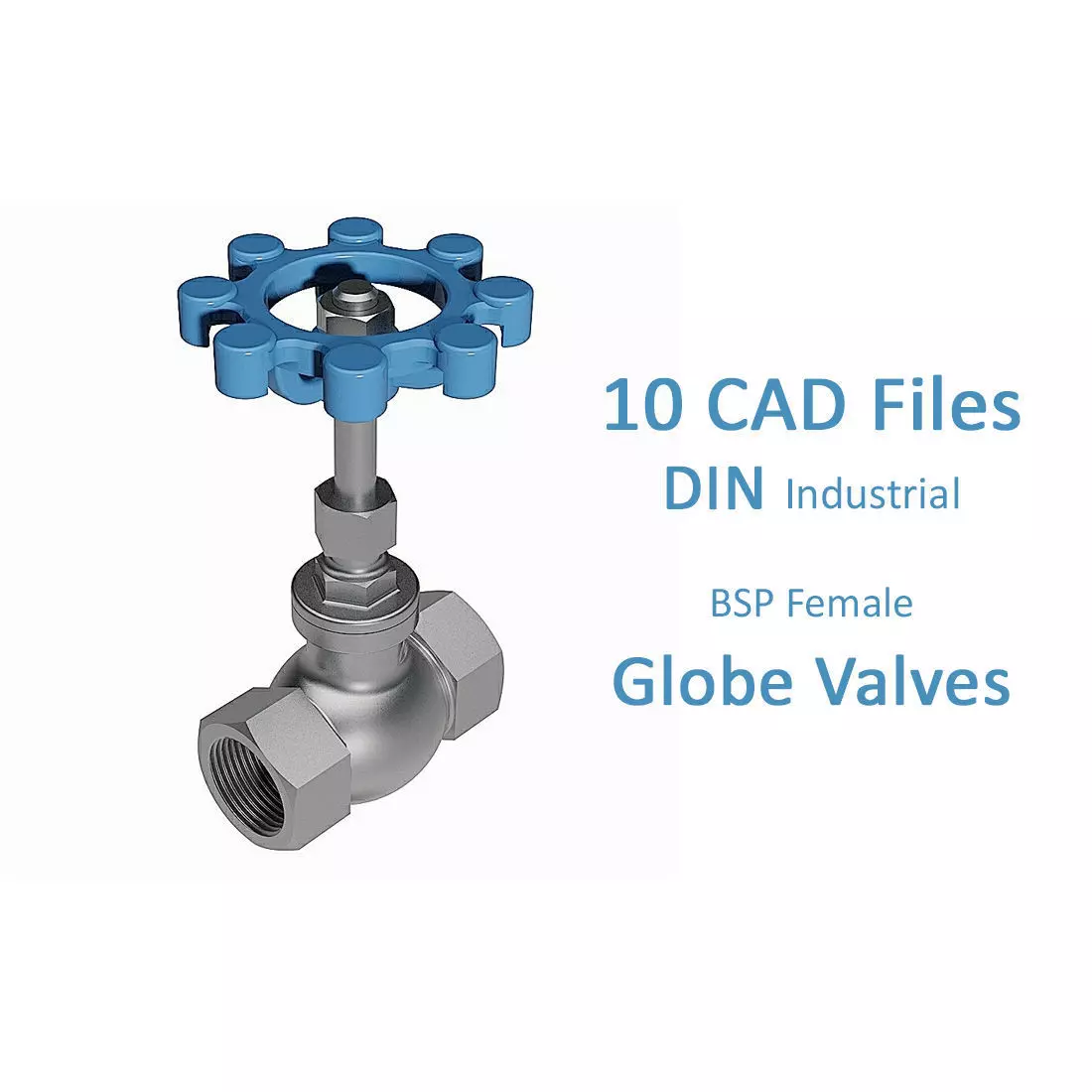 Globe Valves - BSP Threaded Ends - 3D model_0