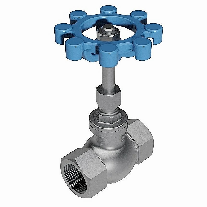 Globe Valves - BSP Threaded Ends - 3D model_3