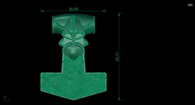Viking pandent 3D print model