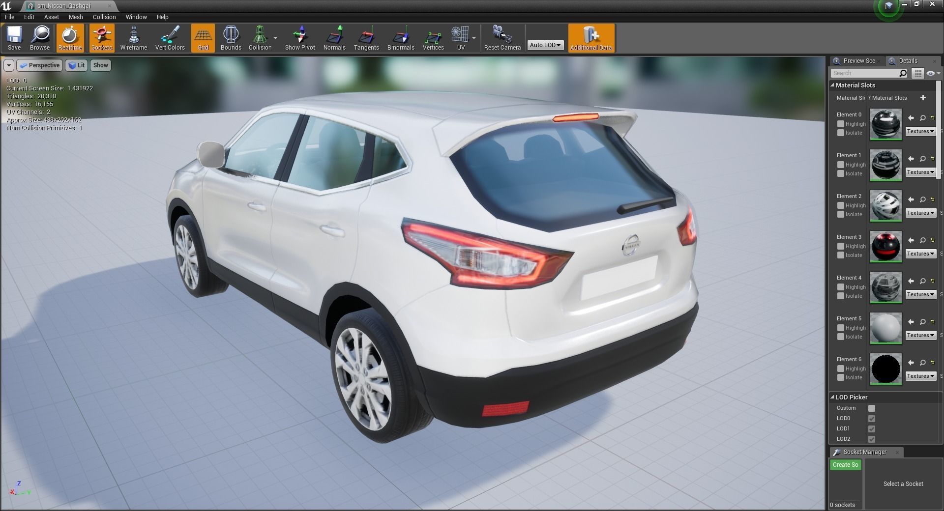 Nissan Qashqai SUV Low-poly 3D model Low-poly 3D model_12