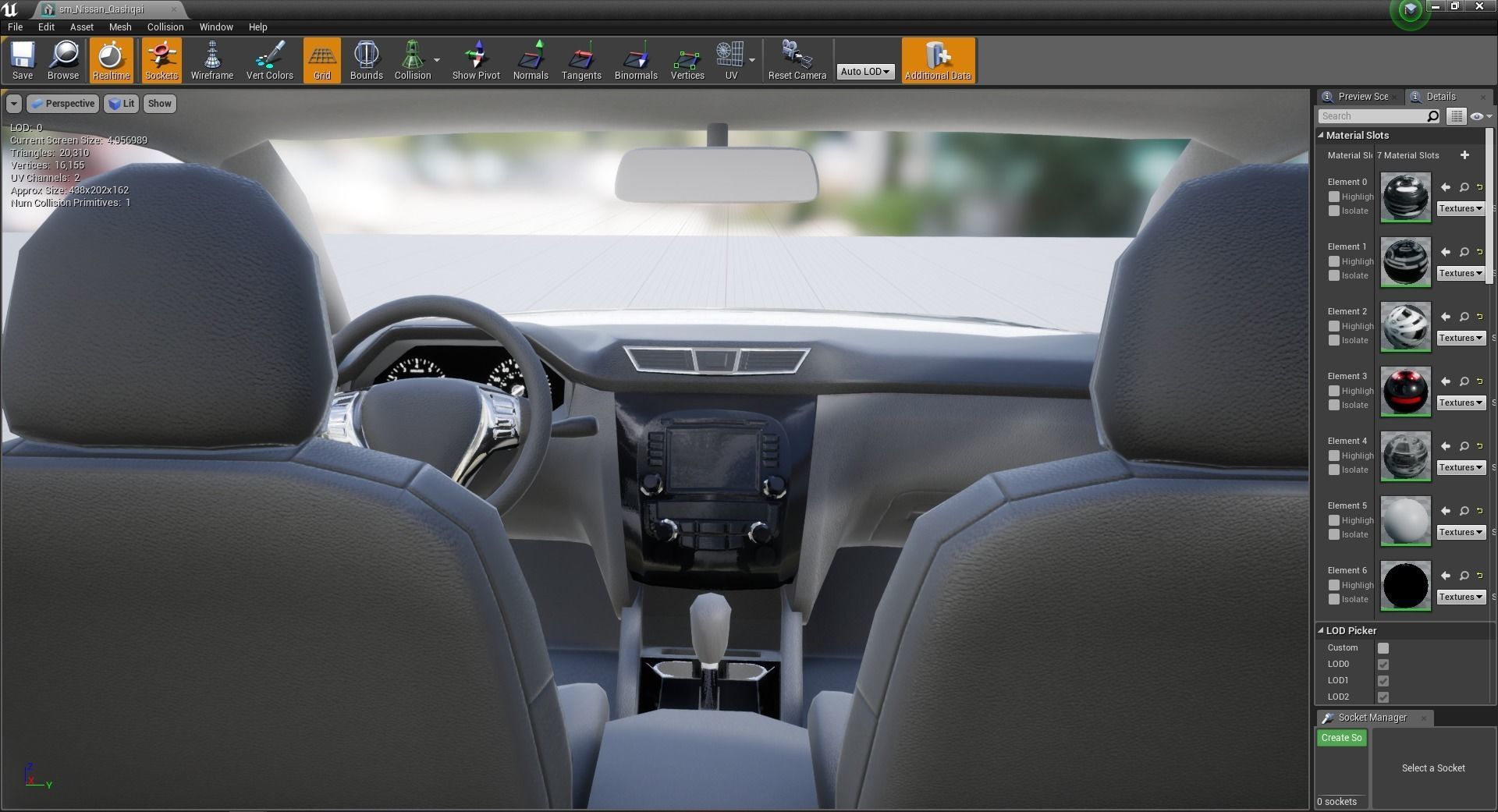 Nissan Qashqai SUV Low-poly 3D model Low-poly 3D model_8