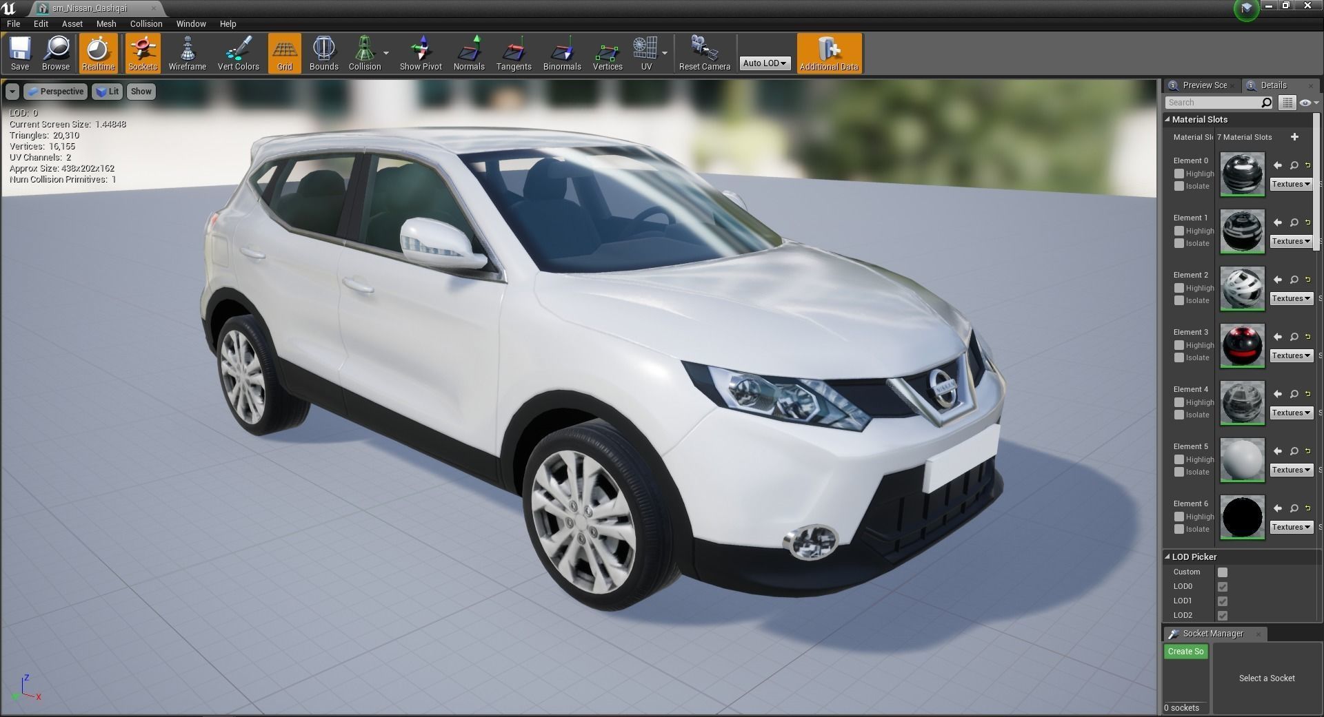 Nissan Qashqai SUV Low-poly 3D model Low-poly 3D model_4