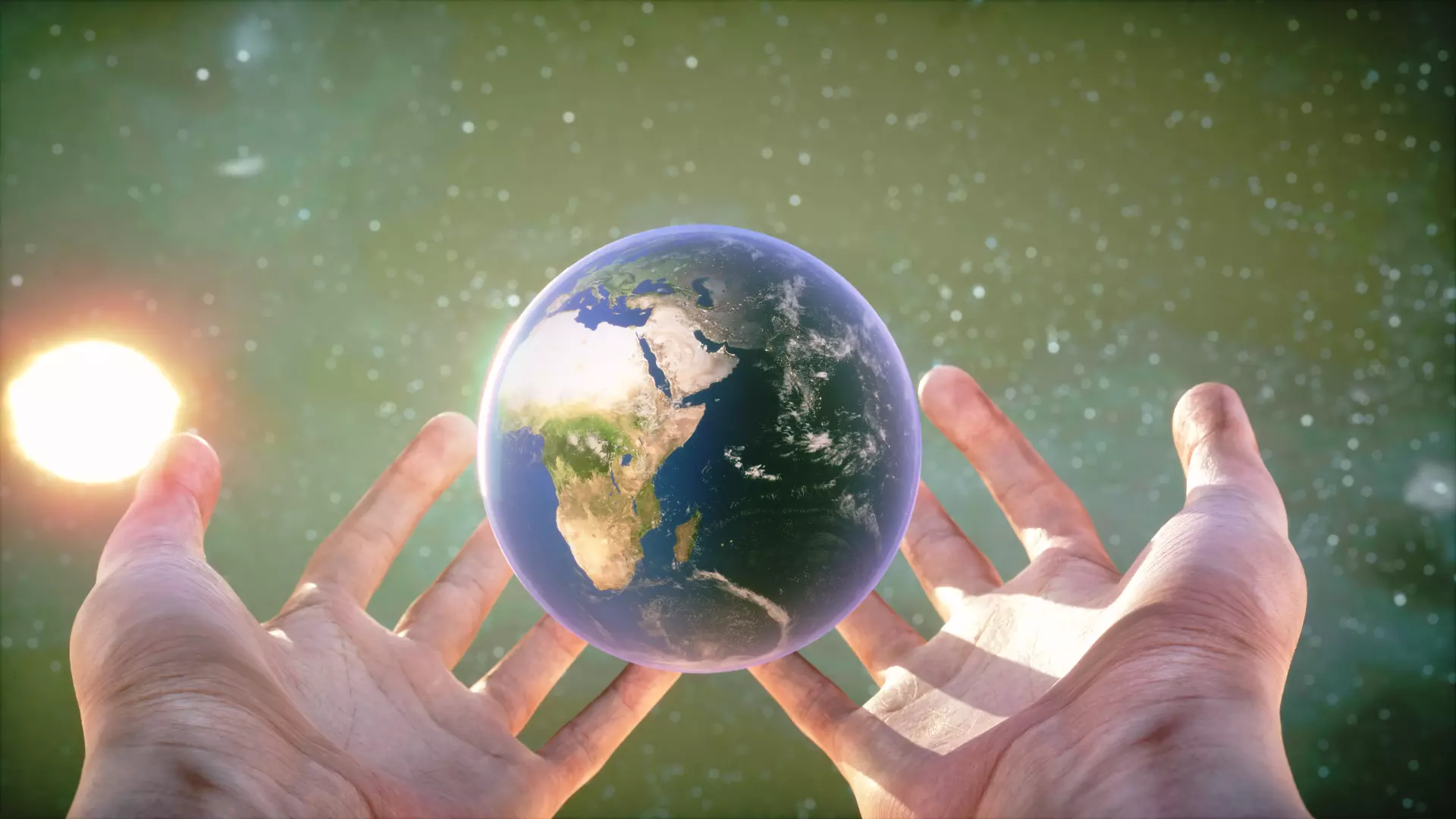 The Future of Earth is in our hands Low-poly 3D model_0