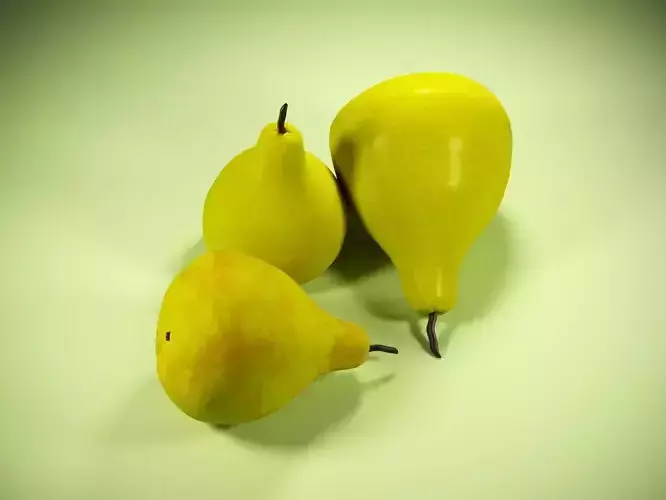 Realistic Pear three pears