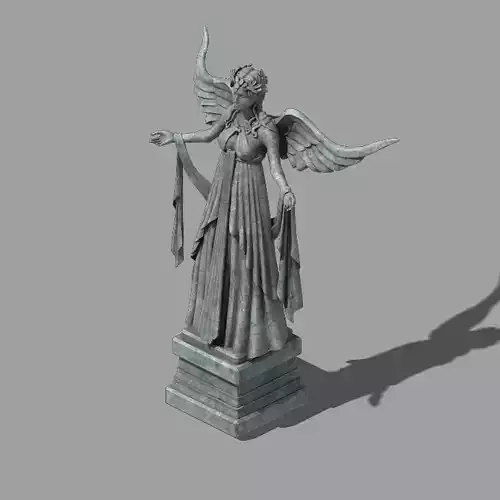 Stone Rainbow City Sculpture 01