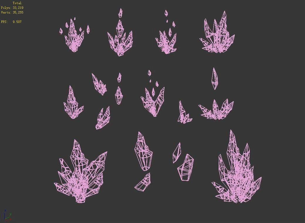 Stone Rainbow City - Crystal Combination 3D model_5