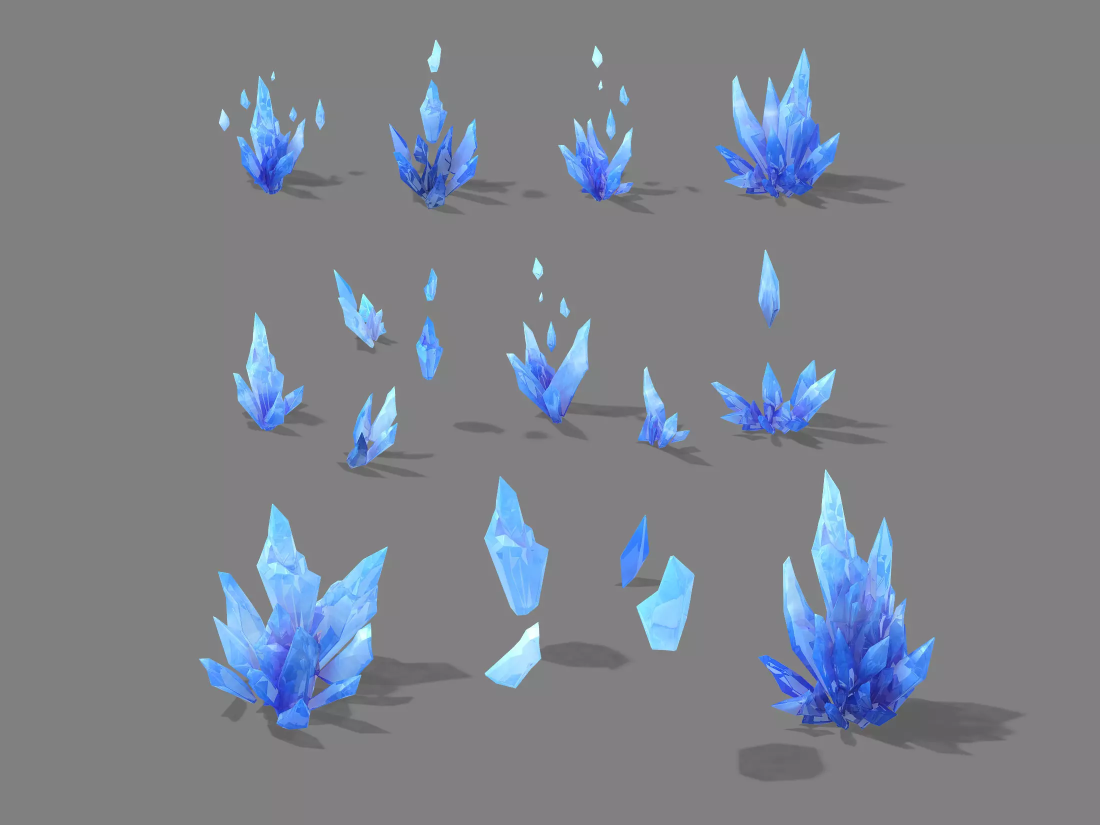 Stone Rainbow City - Crystal Combination 3D model_0