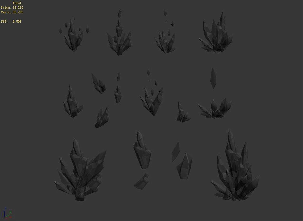 Stone Rainbow City - Crystal Combination 3D model_4