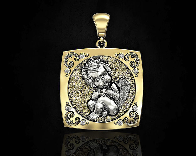 Baby Angel Pendant  3D print model