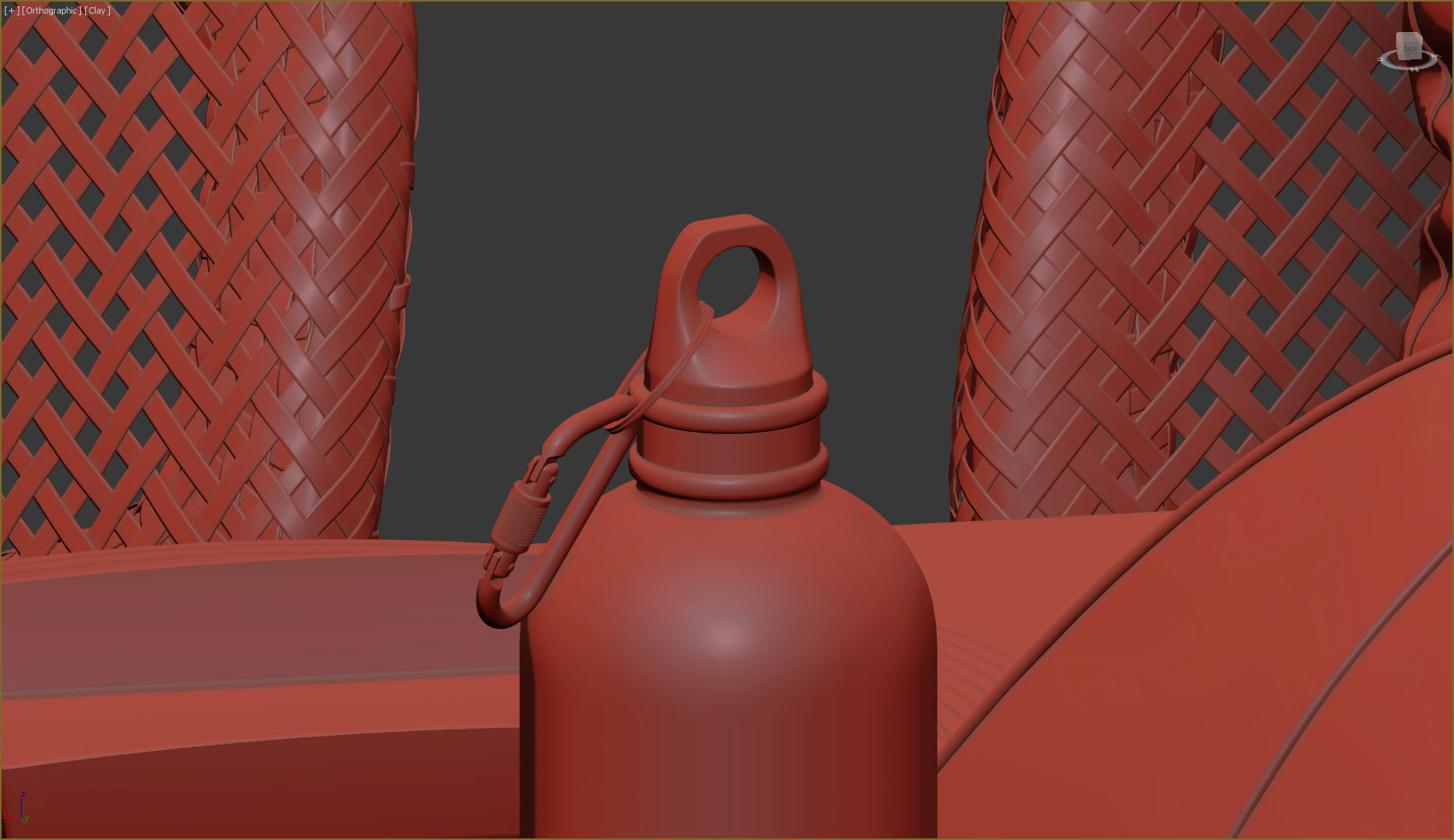 Dedon Set lamp made of woven baskets 3D model_30