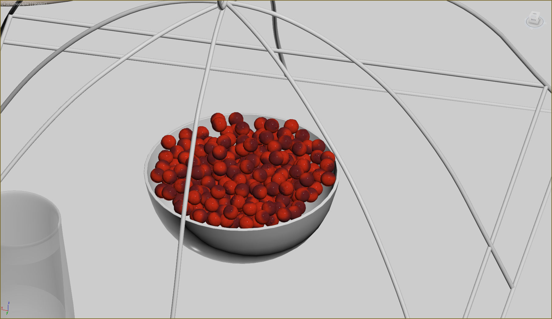 Dedon Set lamp made of woven baskets 3D model_16