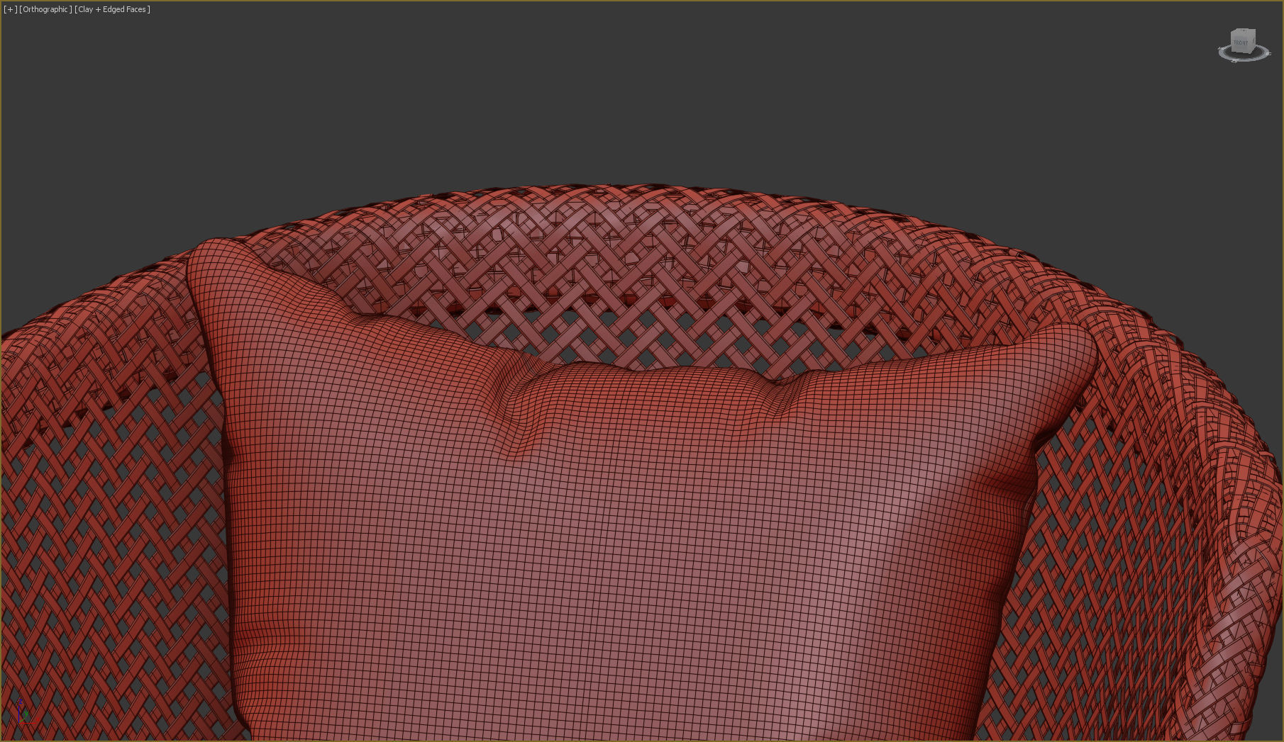 Dedon Set lamp made of woven baskets 3D model_28