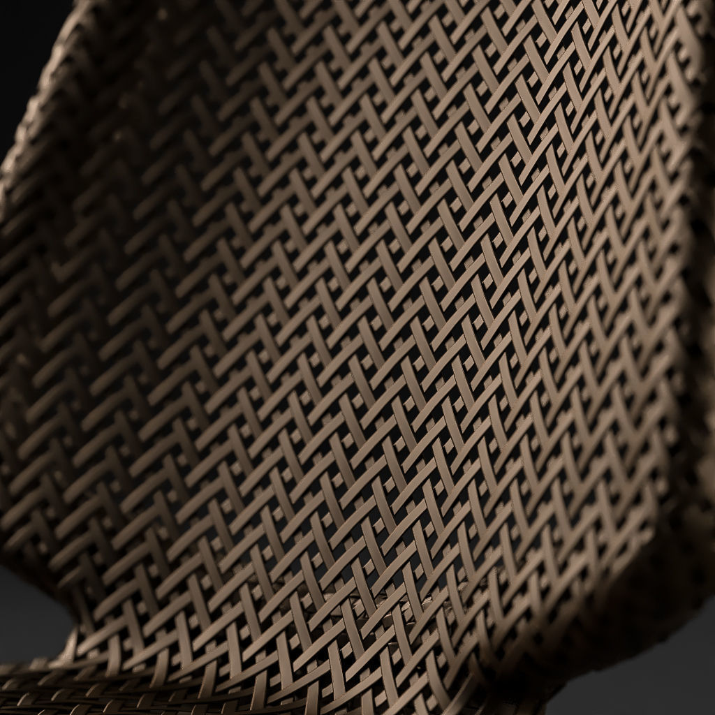 Dedon Set lamp made of woven baskets 3D model_7