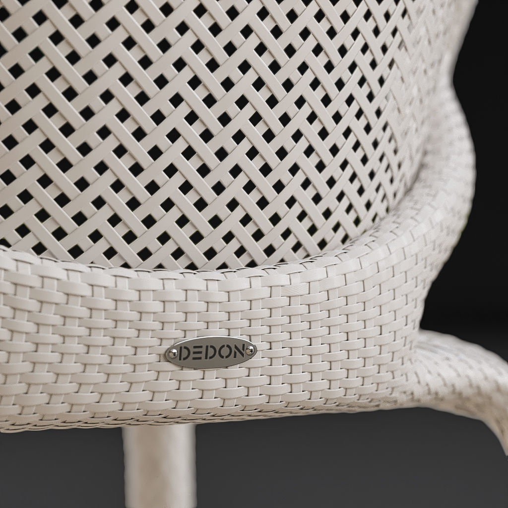 Dedon Set lamp made of woven baskets 3D model_5