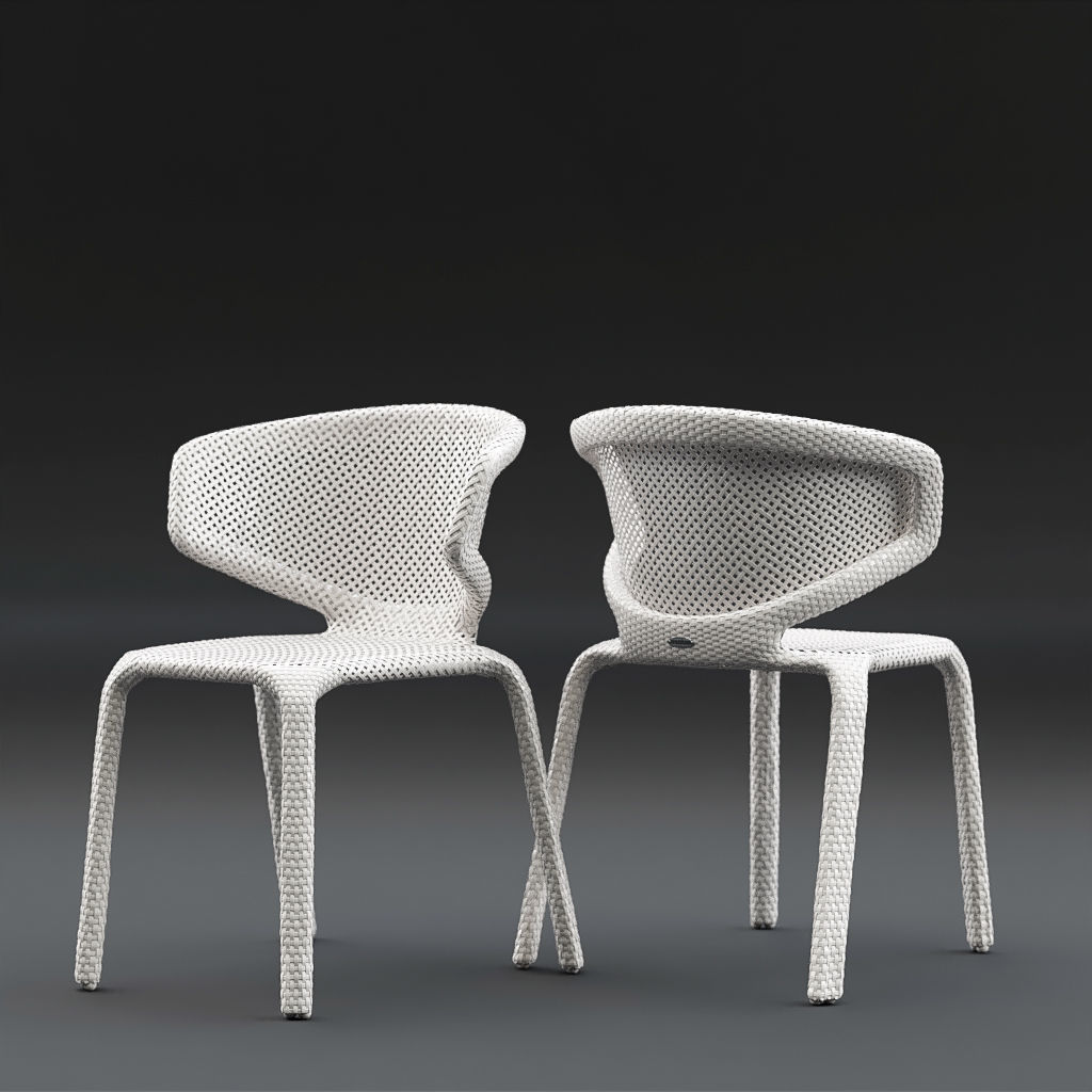 Dedon Set lamp made of woven baskets 3D model_10