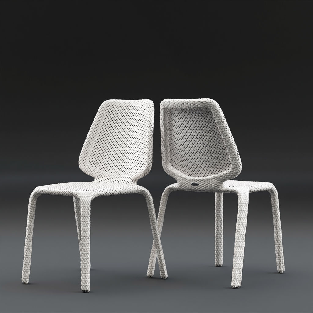 Dedon Set lamp made of woven baskets 3D model_9