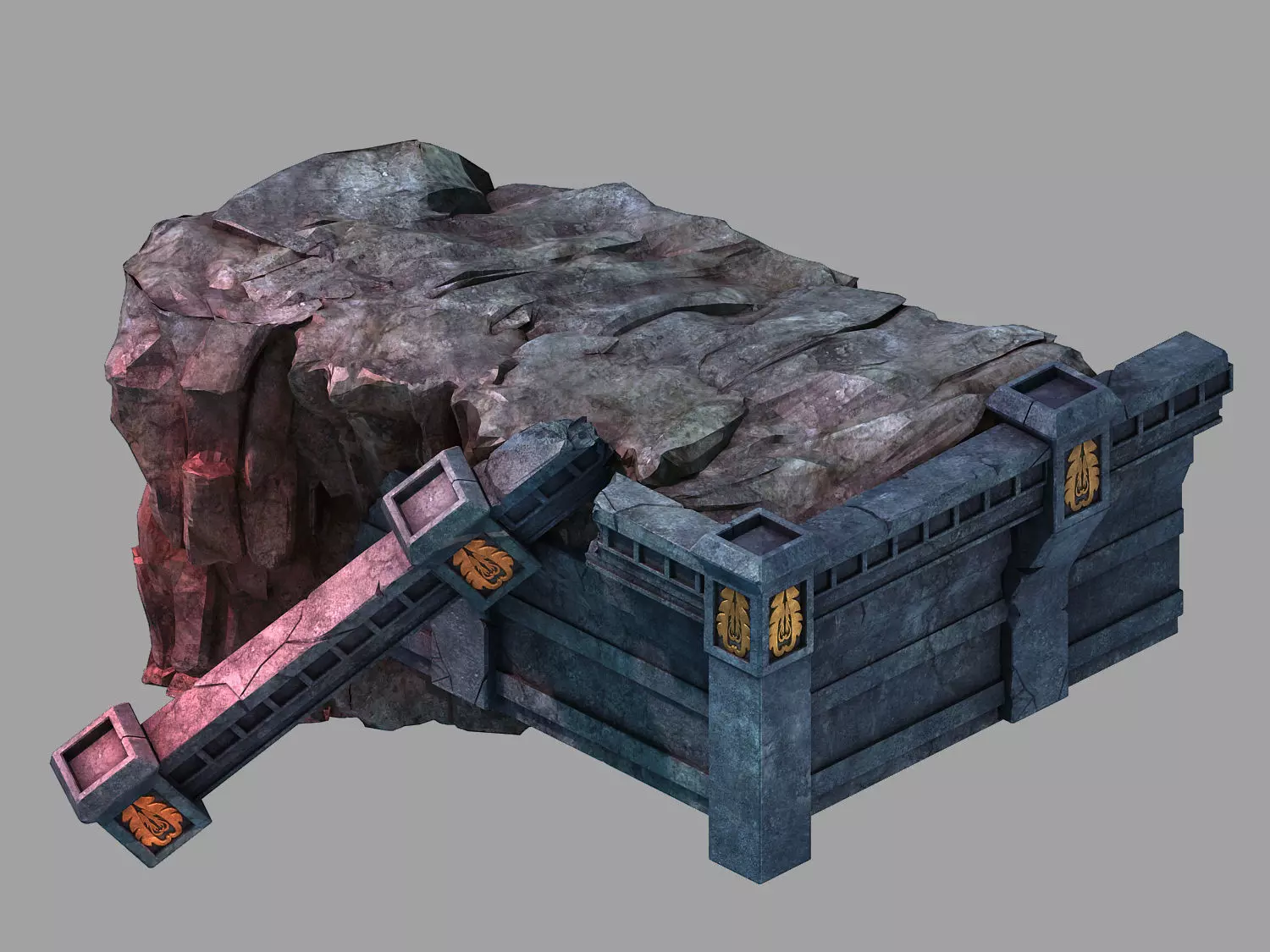 Stone Palace - Cliff Break 02 3D model_0