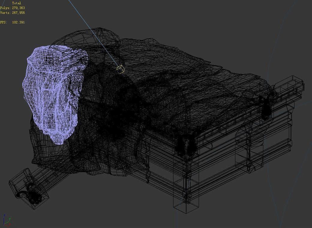 Stone Palace - Cliff Break 02 3D model_5