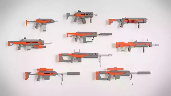 Game ready Guns asset pack 