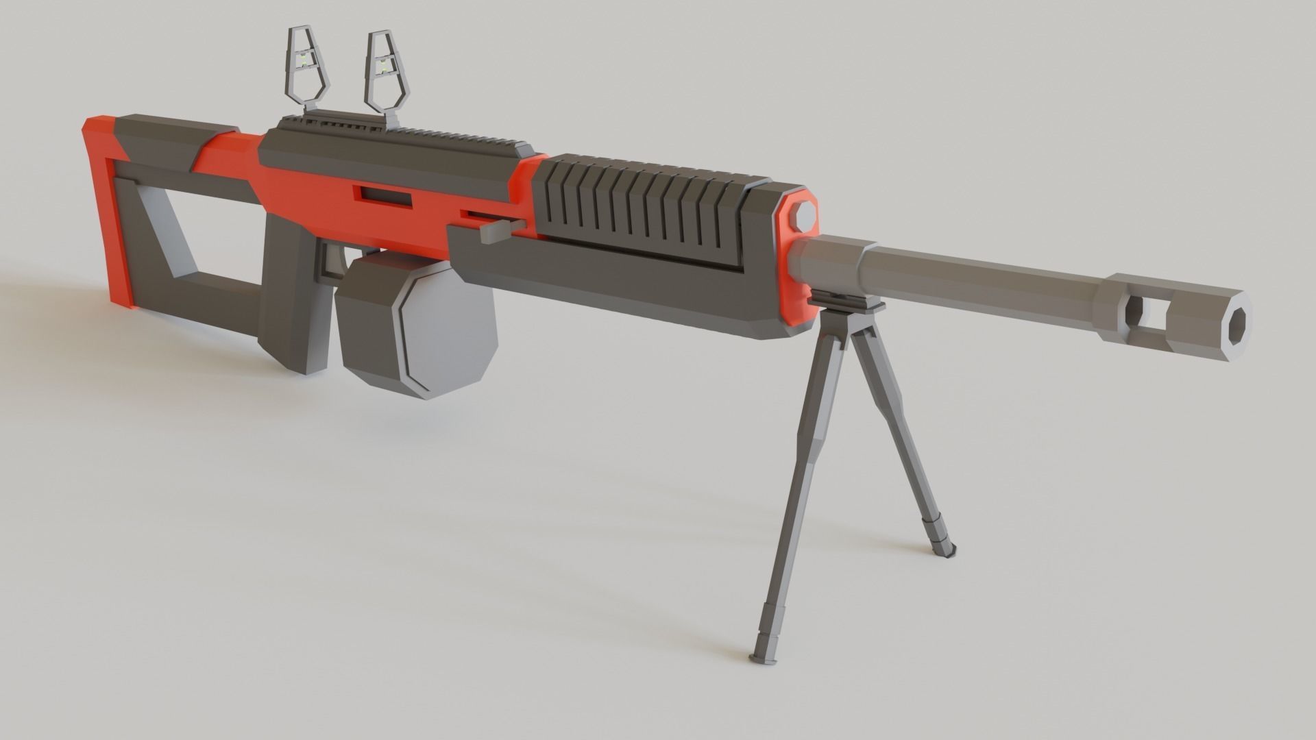 Game ready Guns asset pack Low-poly 3D model_7