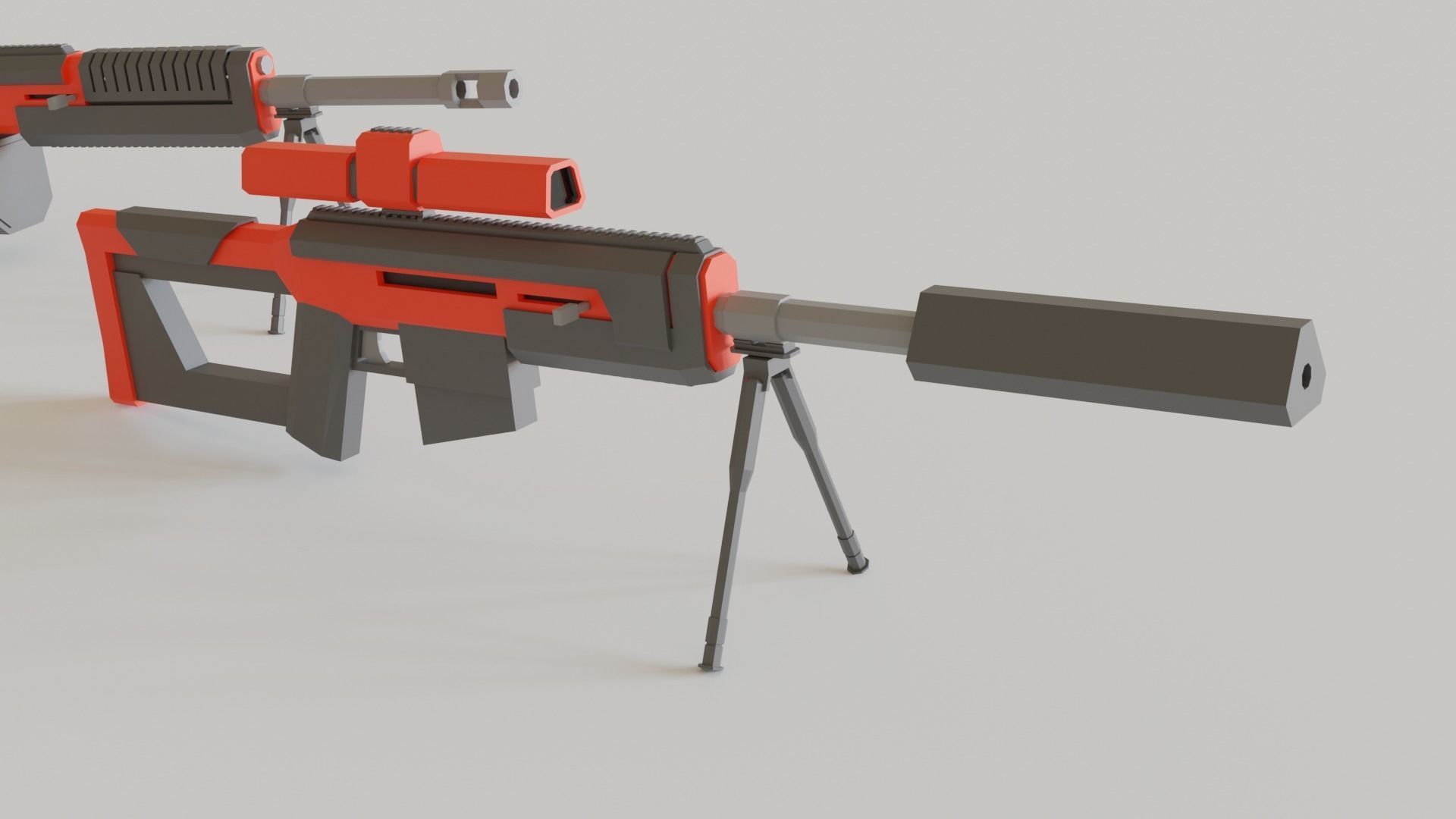 Game ready Guns asset pack Low-poly 3D model_6