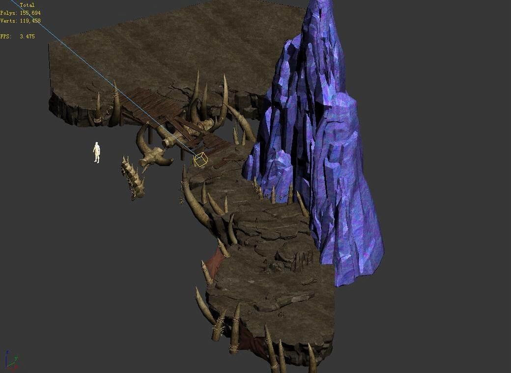 Stone Mengmengling - Handan Bridge 02 3D model_4