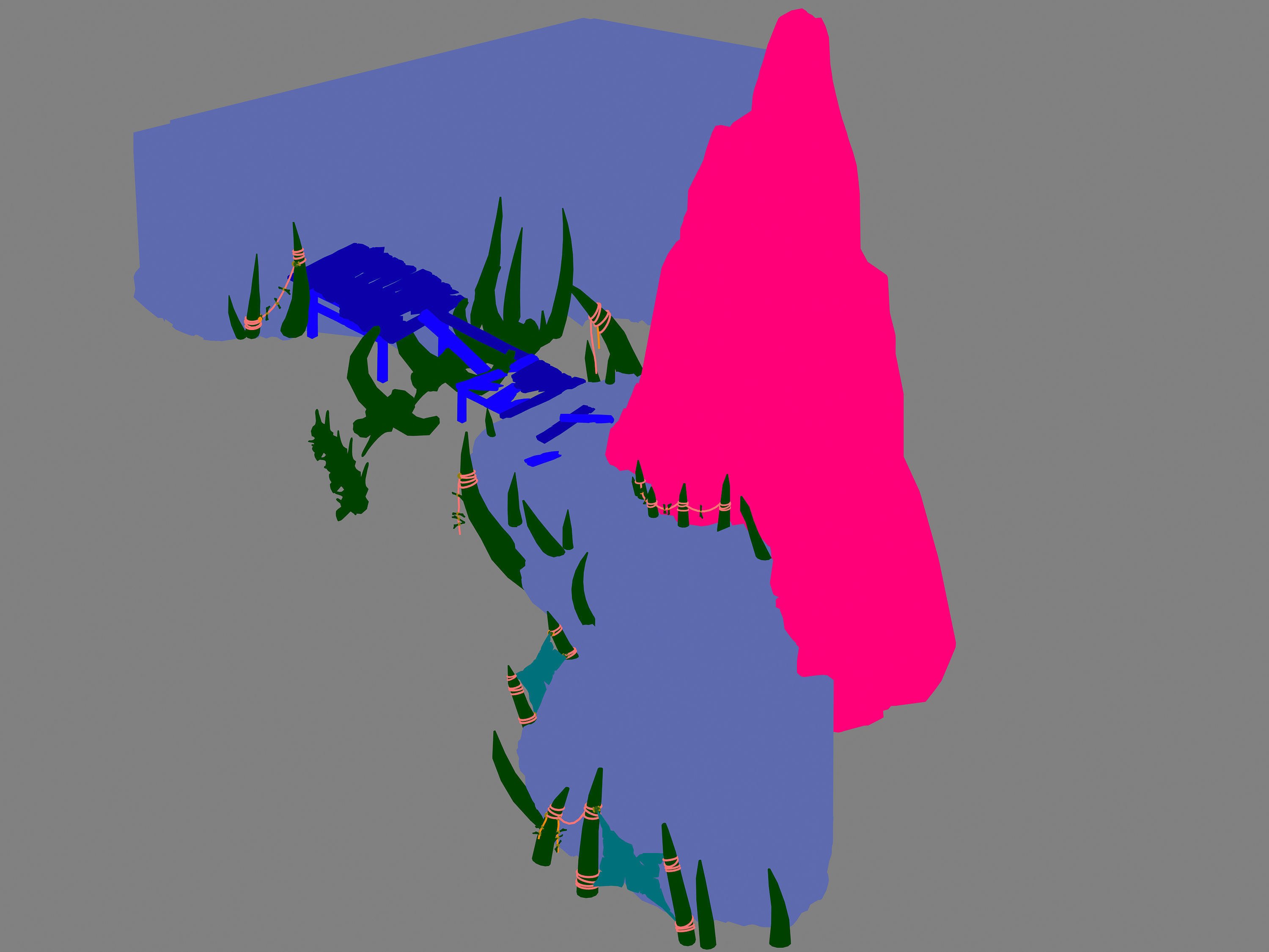 Stone Mengmengling - Handan Bridge 02 3D model_3