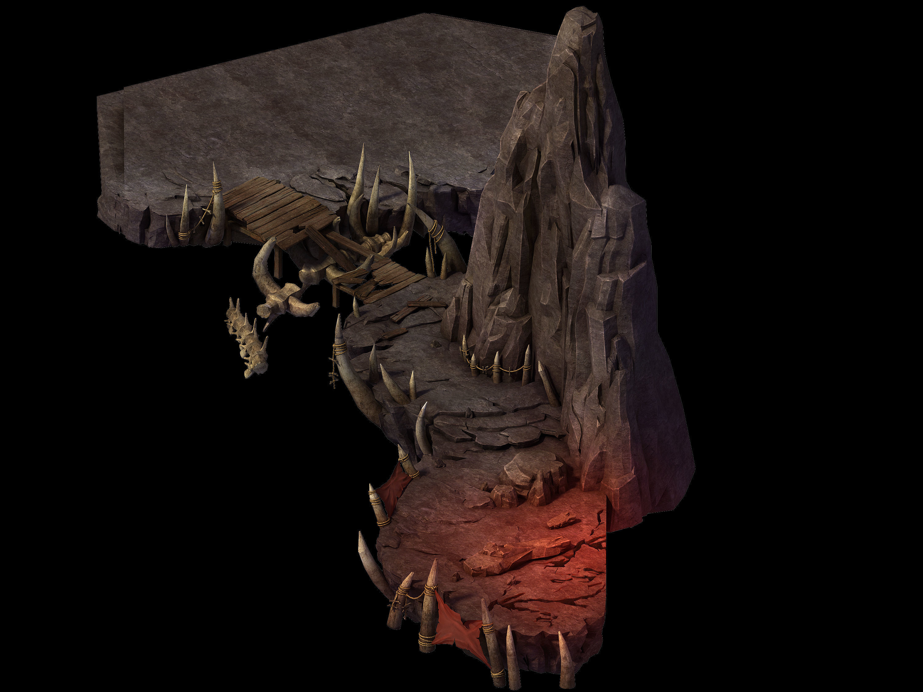 Stone Mengmengling - Handan Bridge 02 3D model_1