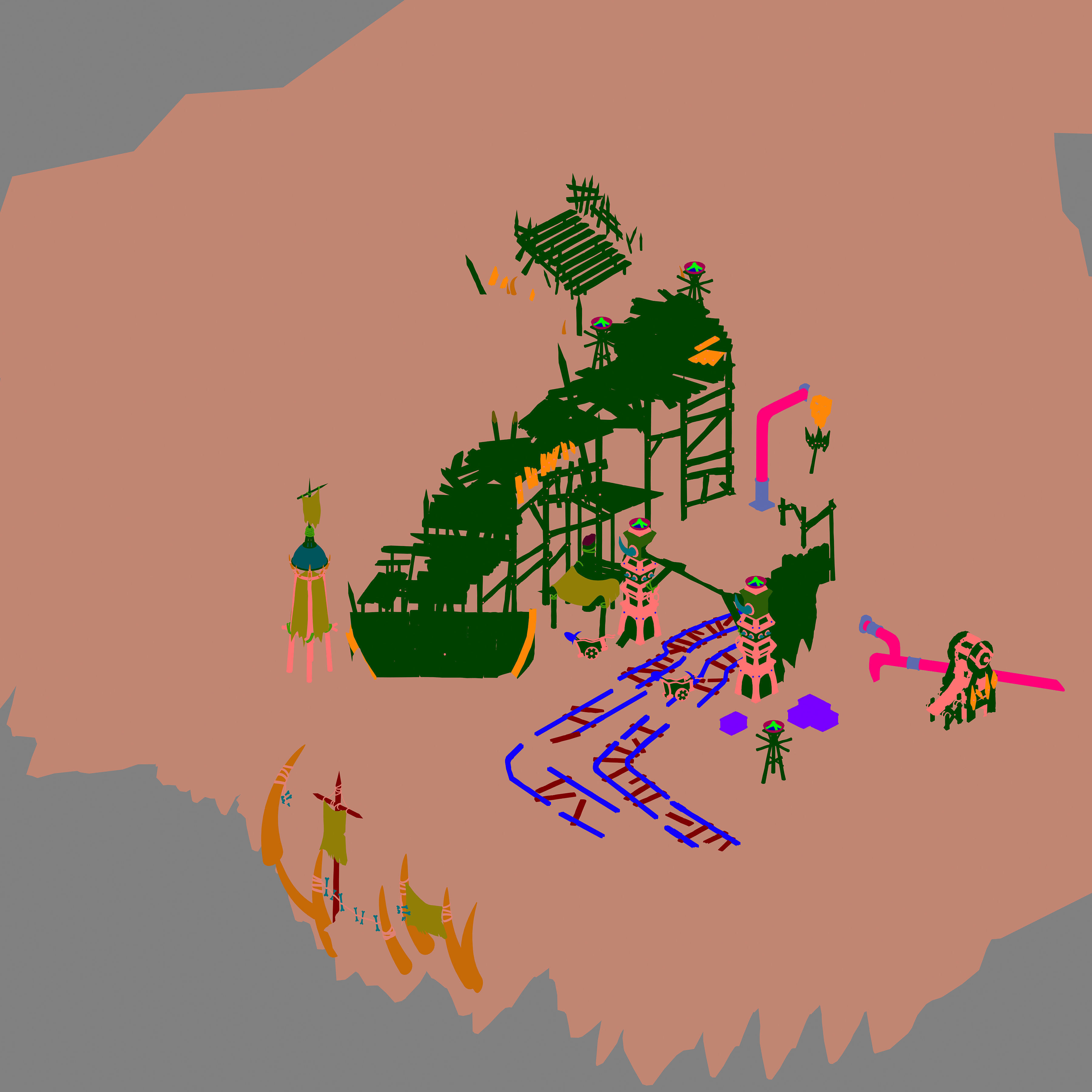 Stone Mengmengling - Mine hole entrance 01 3D model_3