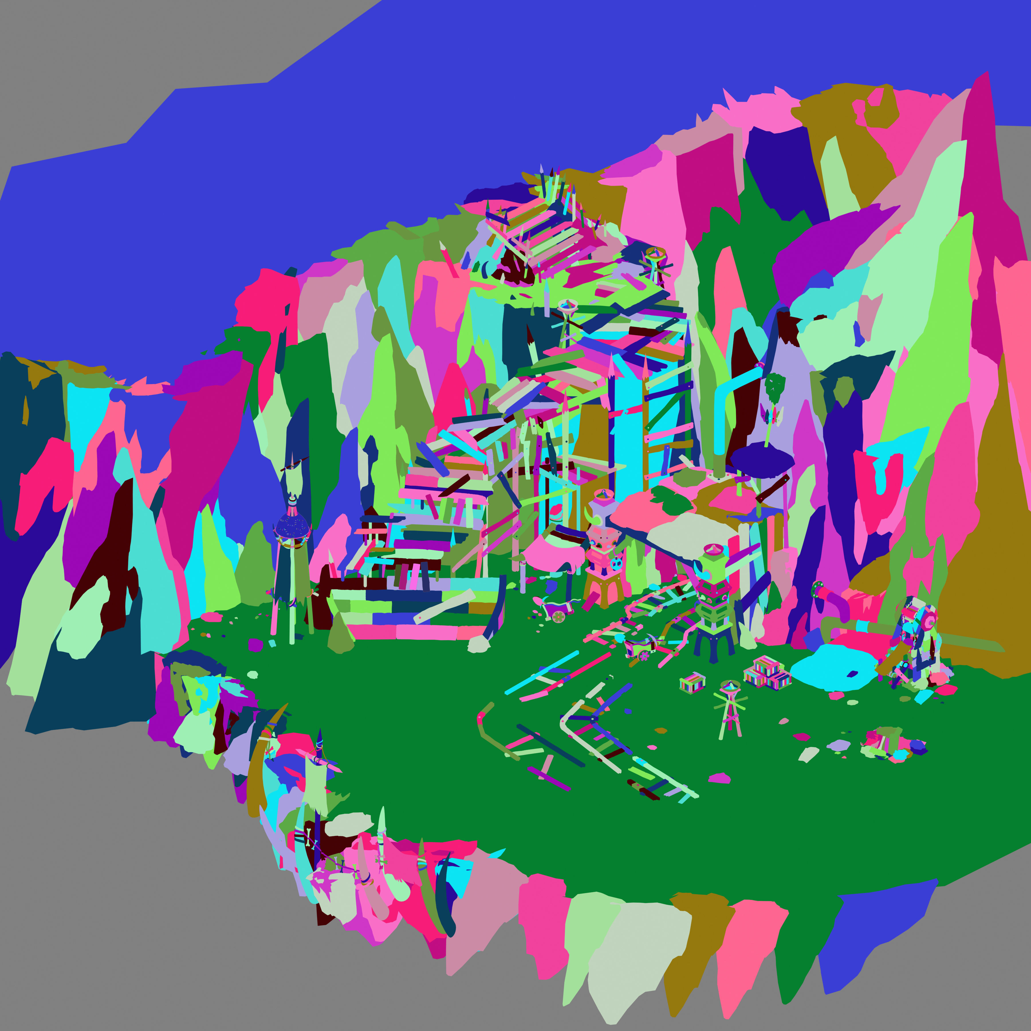 Stone Mengmengling - Mine hole entrance 01 3D model_2