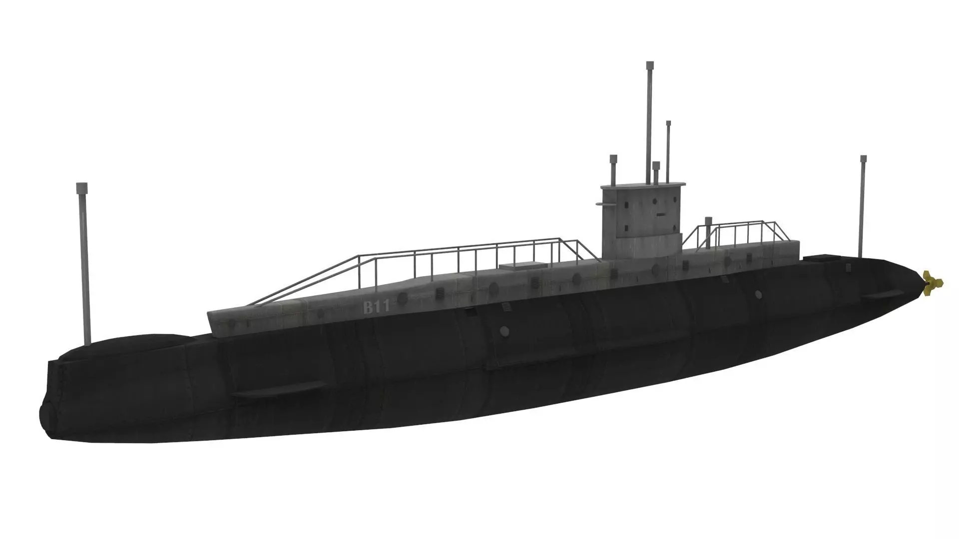 B11 Submarine 3D Model 3D model_0