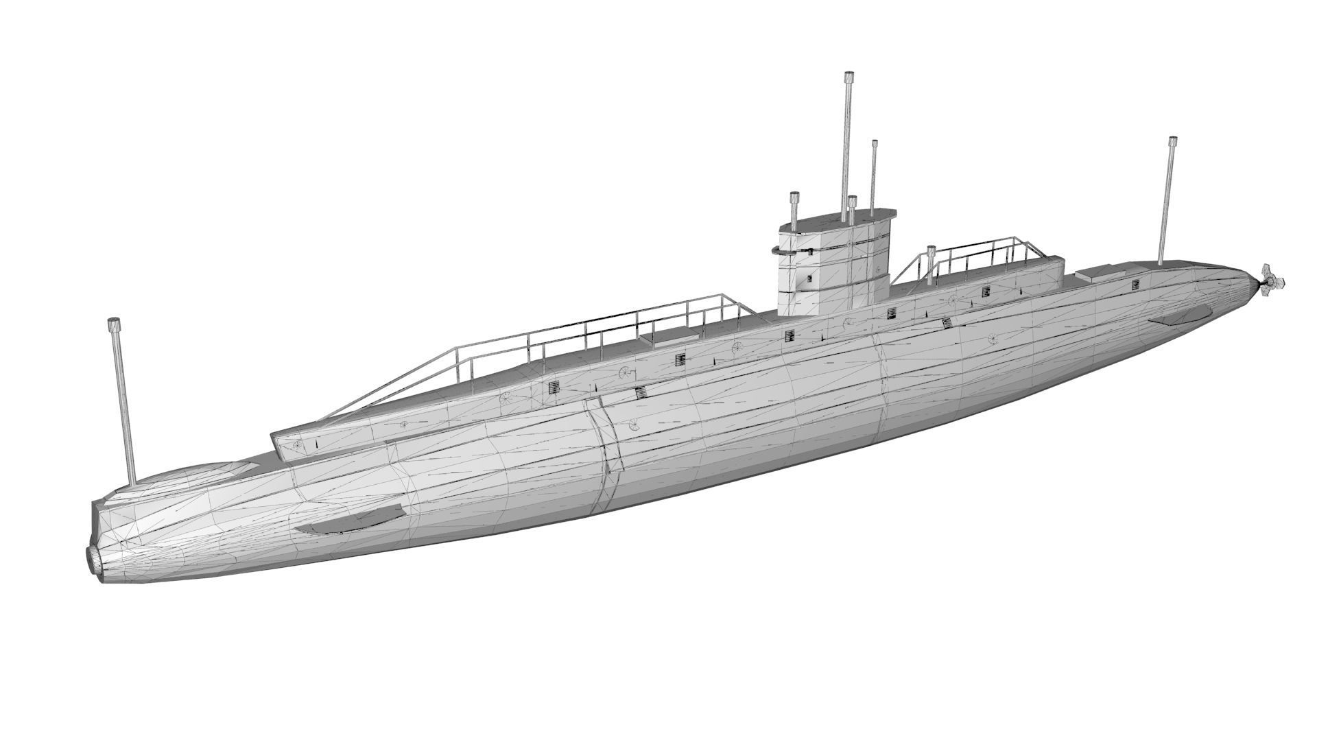 B11 Submarine 3D Model 3D model_1