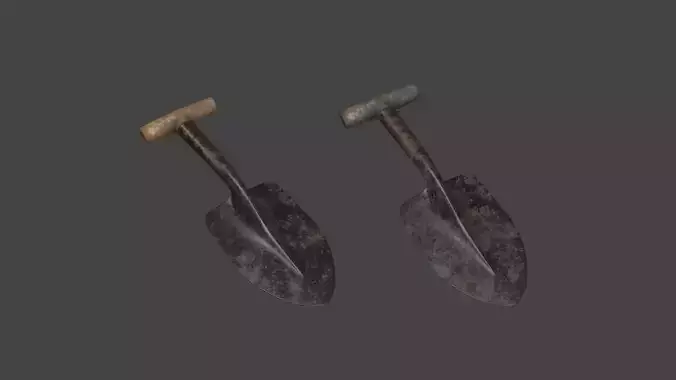 Trowel PBR gameready metal shovel