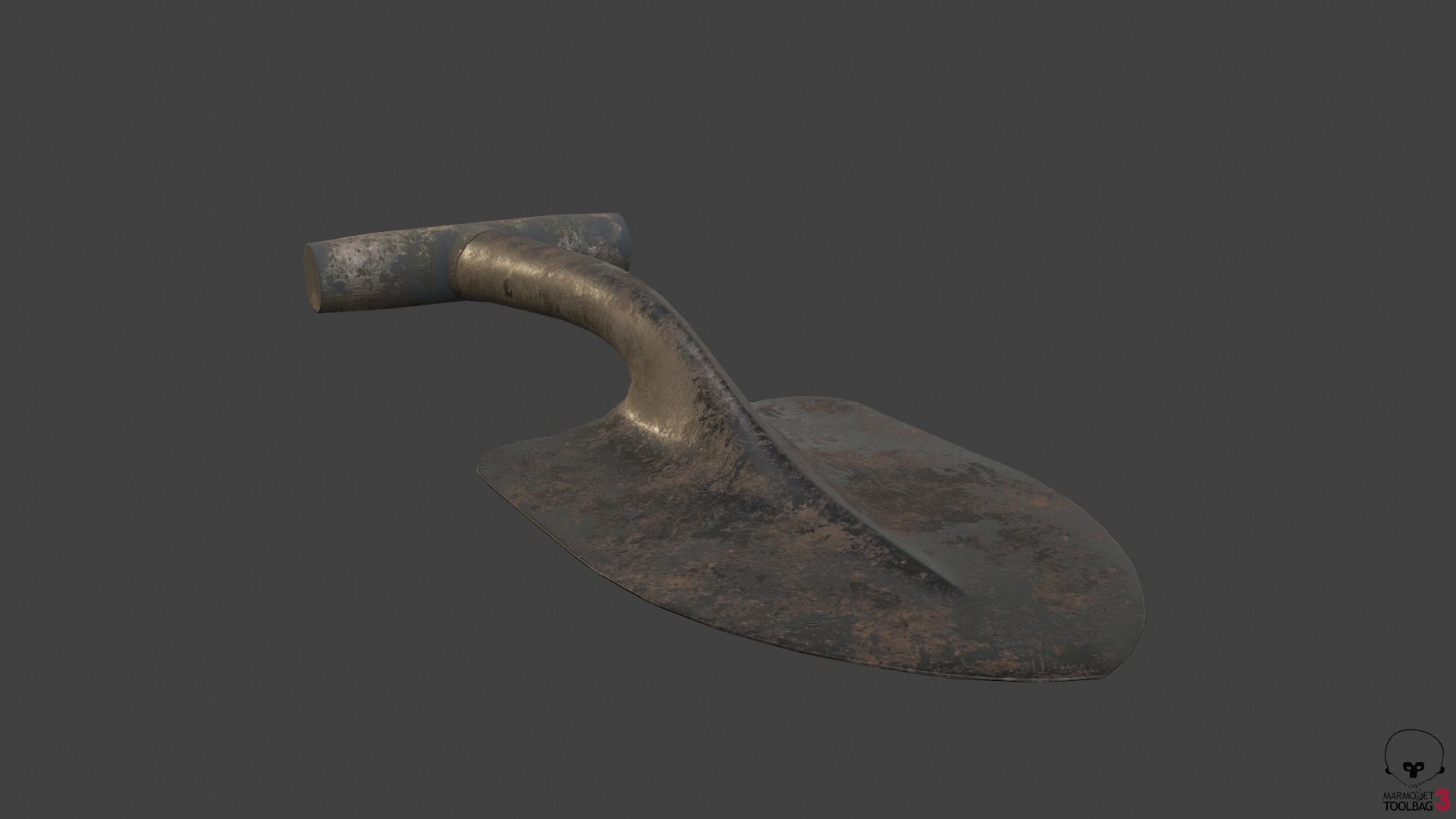 Trowel PBR gameready metal shovel Low-poly 3D model_22