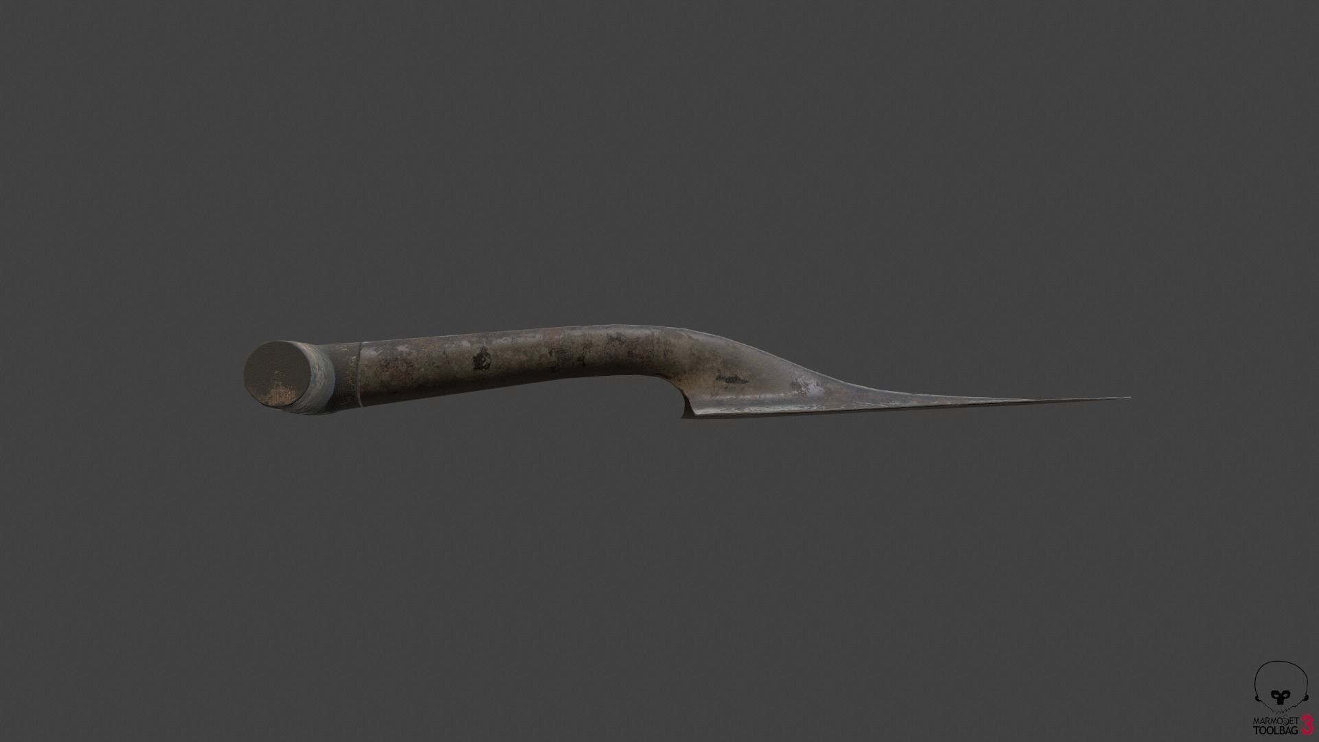 Trowel PBR gameready metal shovel Low-poly 3D model_26