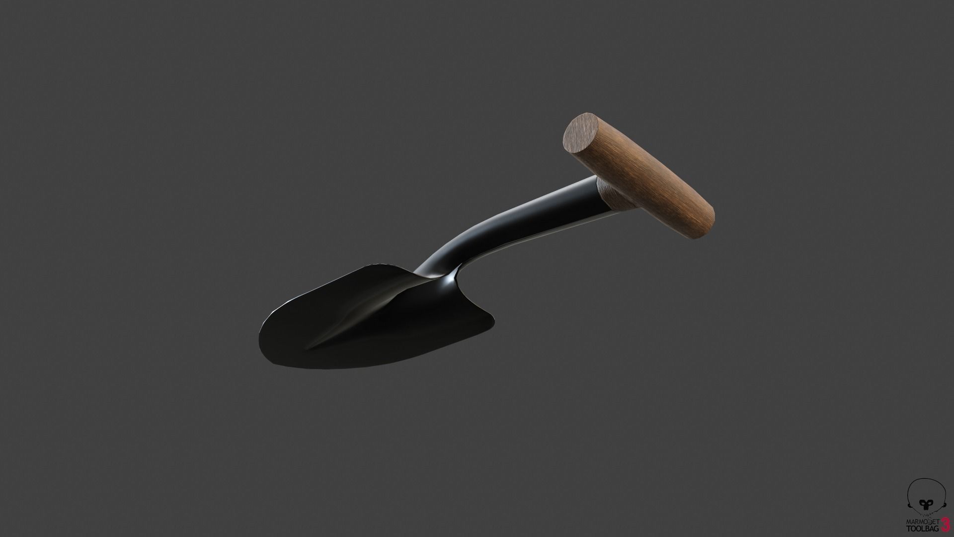 Trowel PBR gameready metal shovel Low-poly 3D model_13
