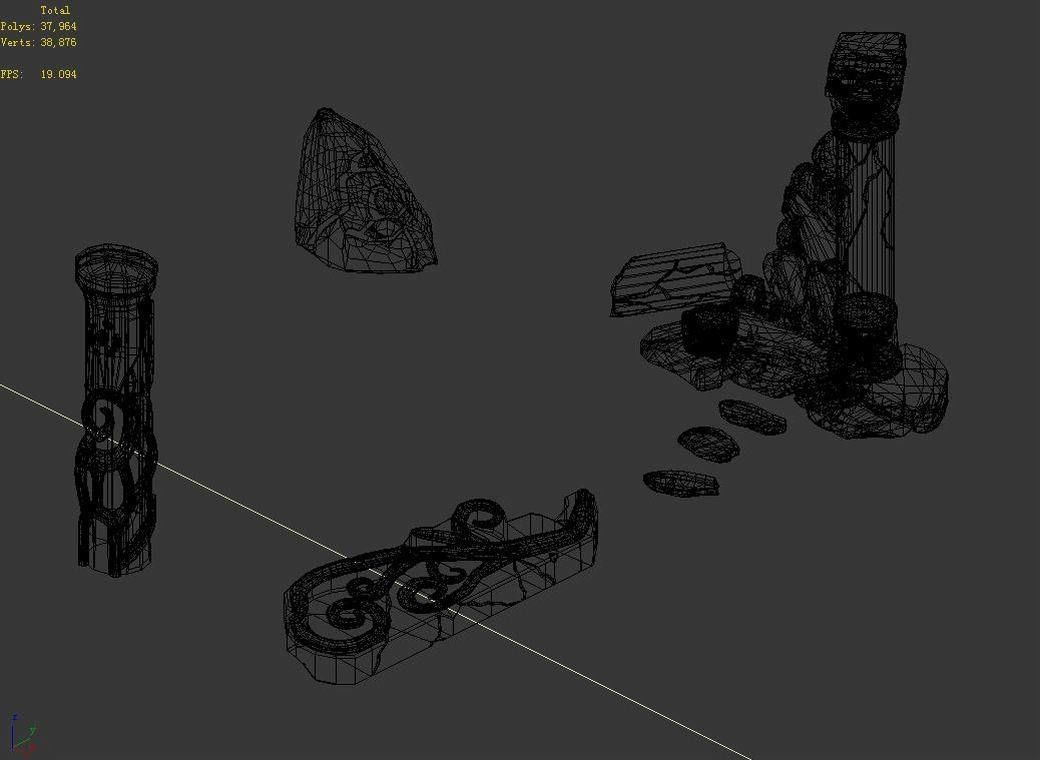 Stone Elf Area - Stele 01 3D model_6