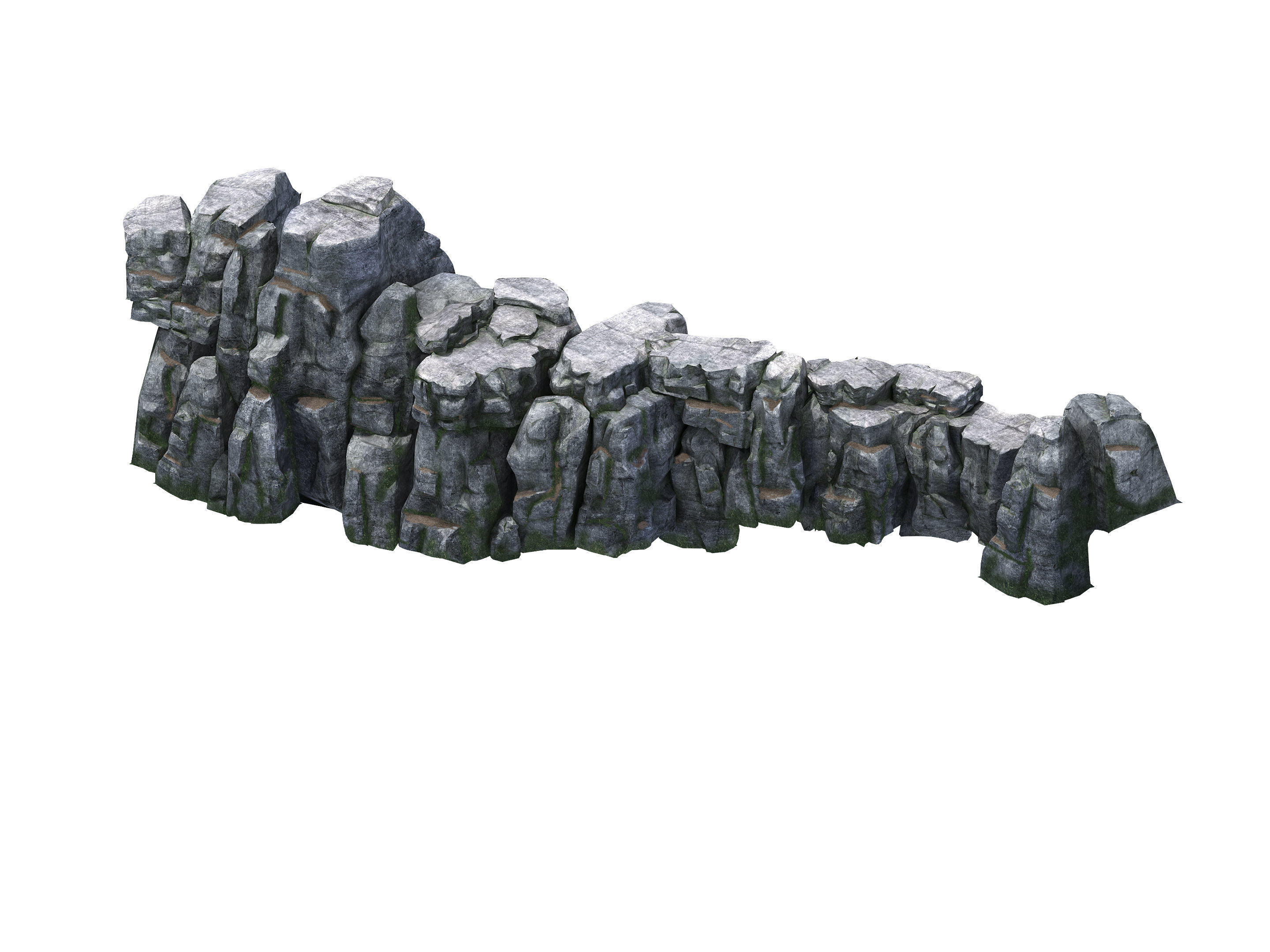 Stone Kazlog shallow bay - coast stones 01 3D model_1