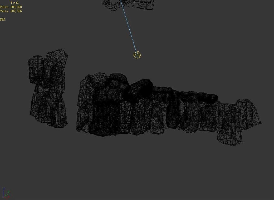 Stone Kazlog shallow bay - coast stones 01 3D model_5