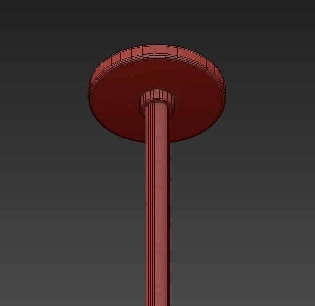 Modern chandelier with balls hanging from it 3D model_5