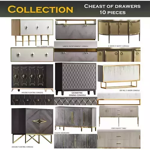 Cheast of Drawers 3d model collection 