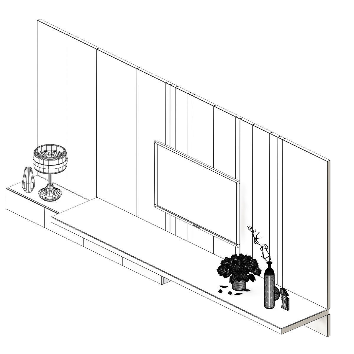 Wall TV 3d models collection _15