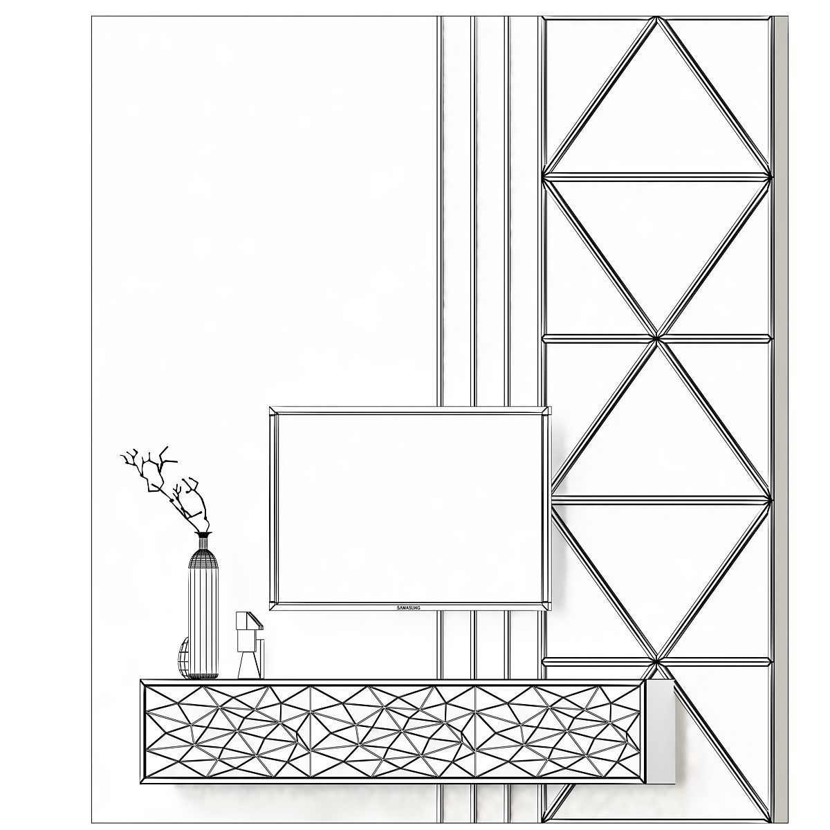 Wall TV 3d models collection _16