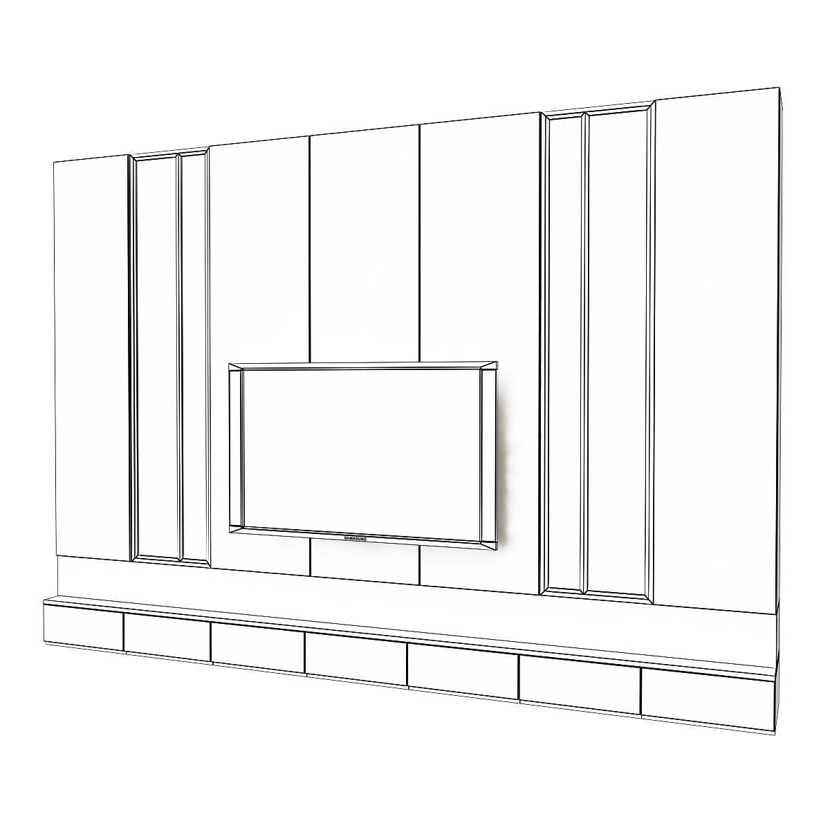 Wall TV 3d models collection _18