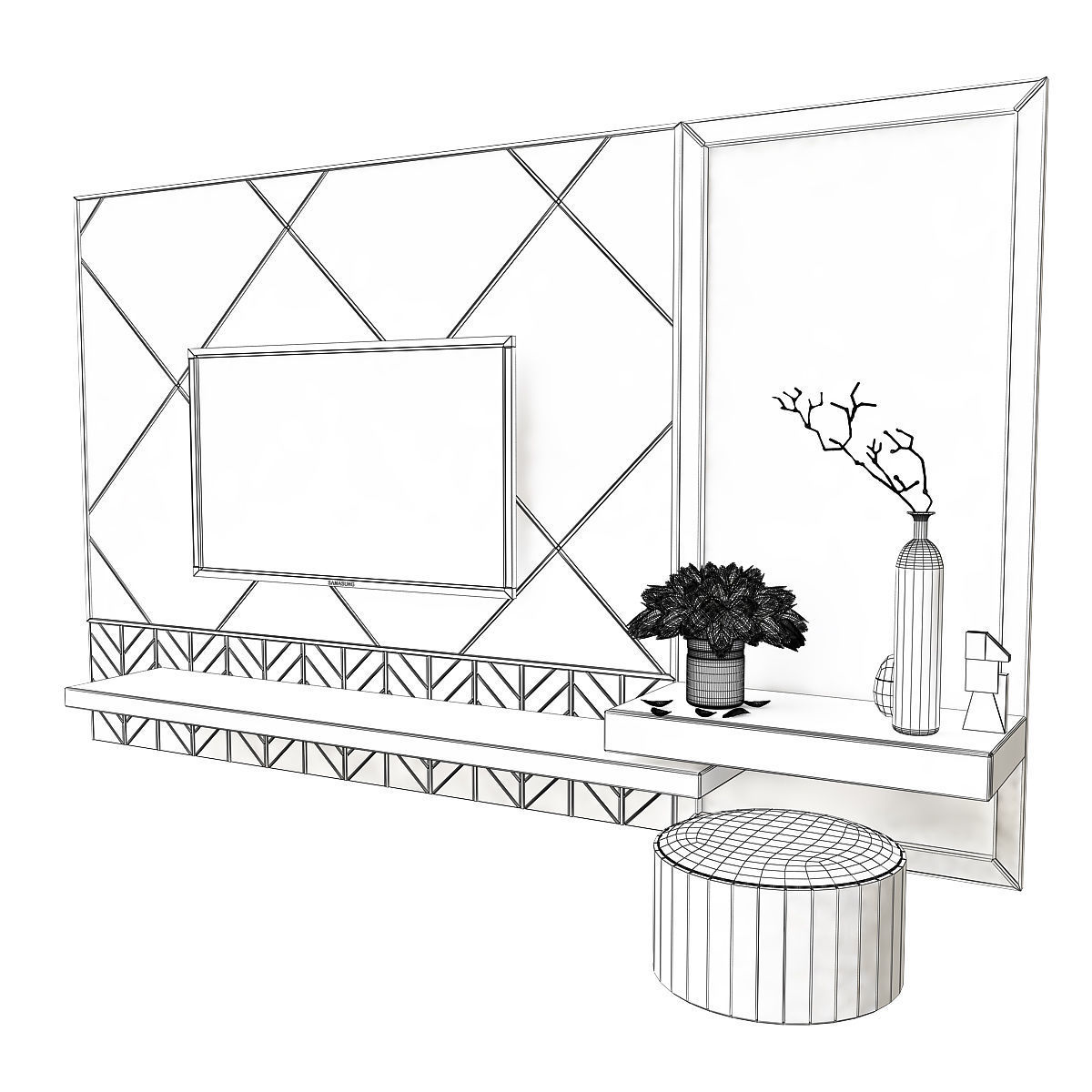 Wall TV 3d models collection _20