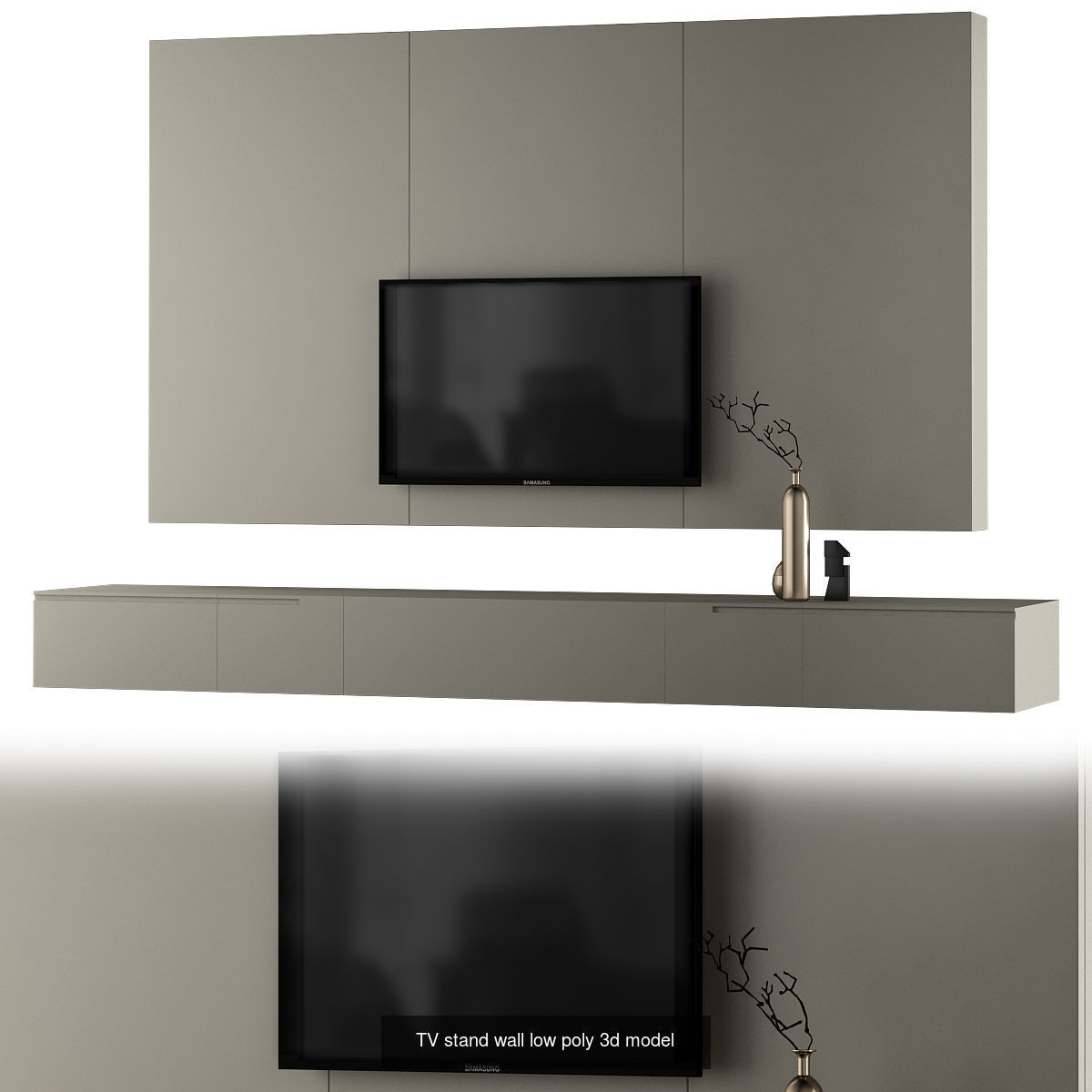 Wall TV 3d models collection _10