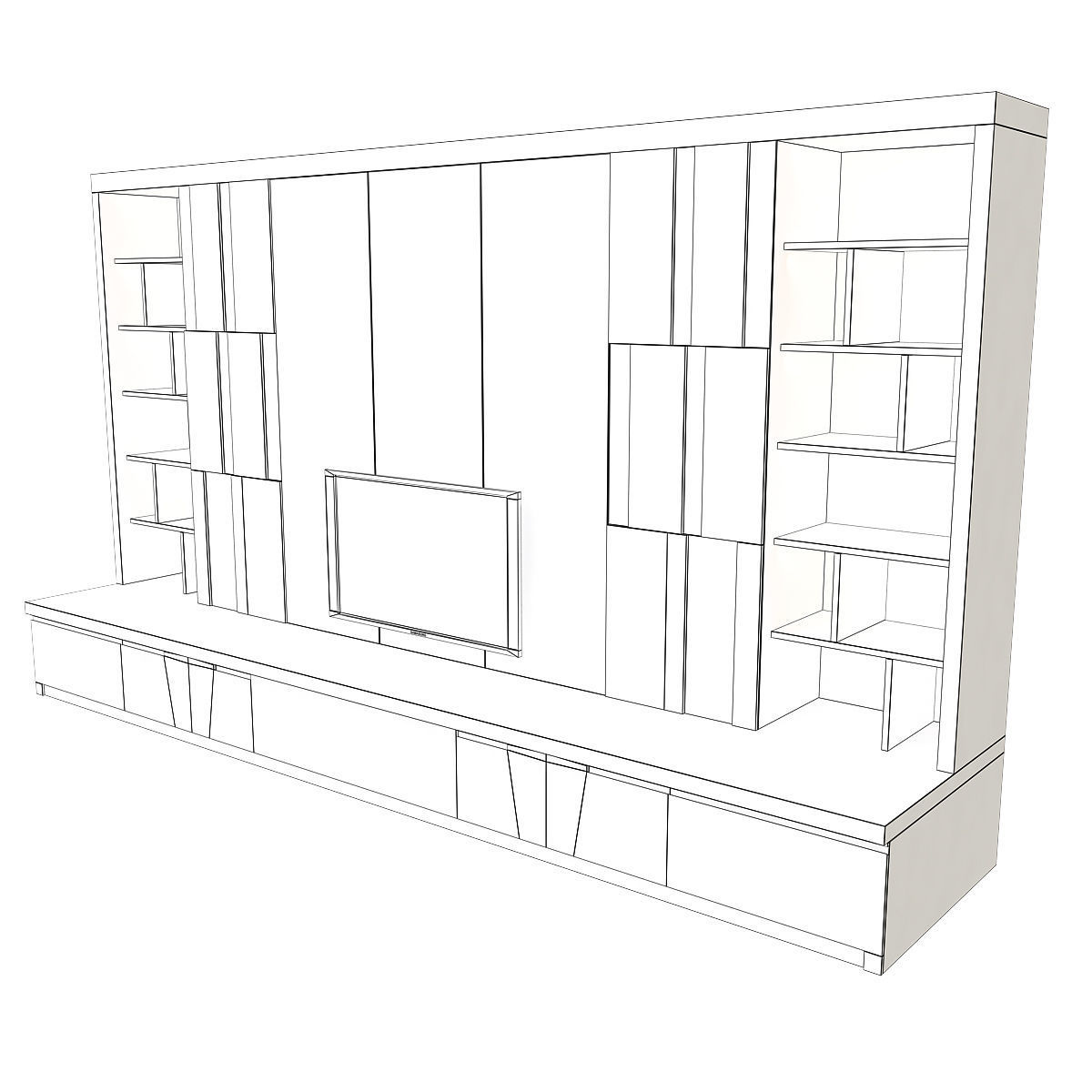 Wall TV 3d models collection _14