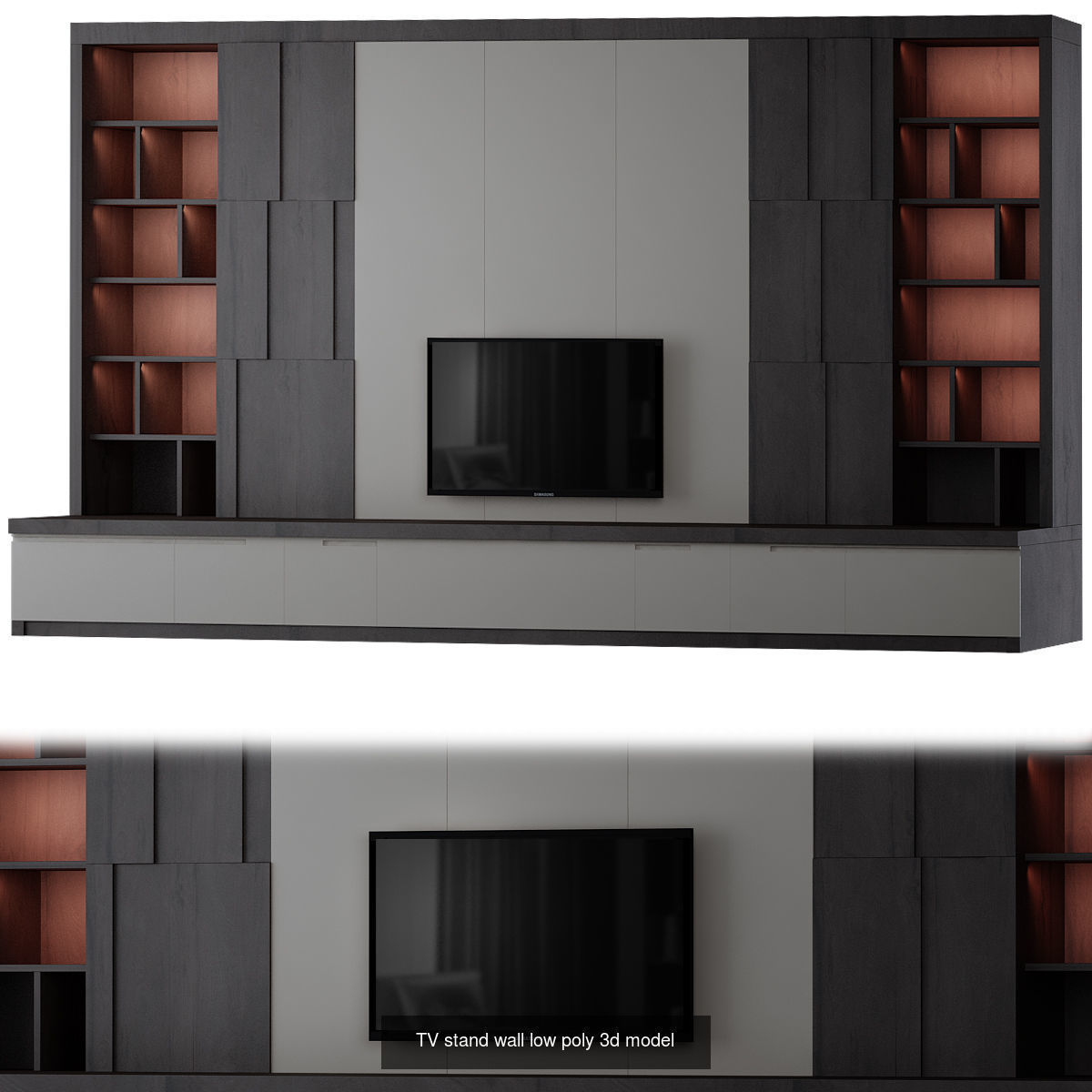 Wall TV 3d models collection _11